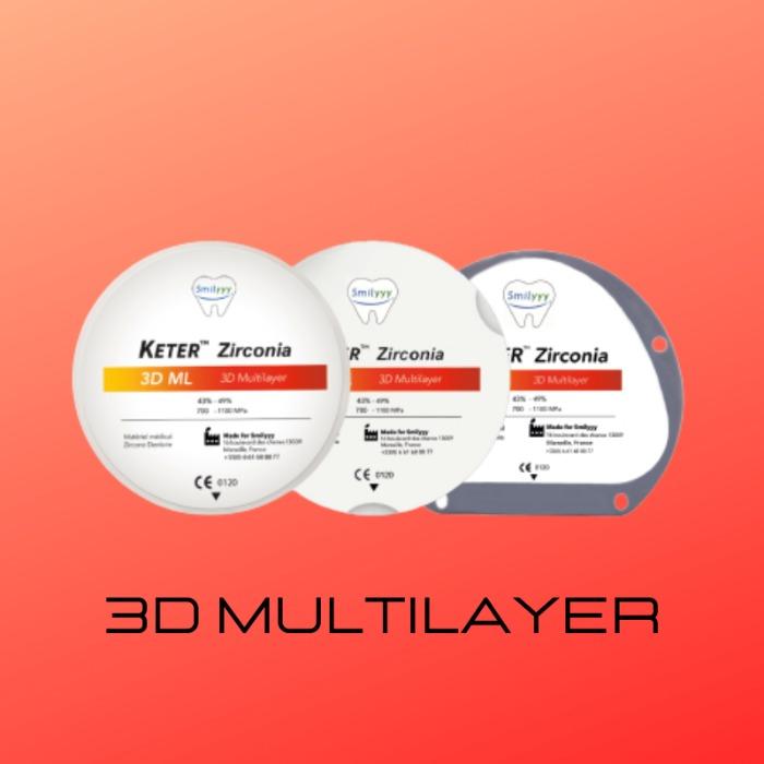 disc din zirconiu 3D Multilayer 