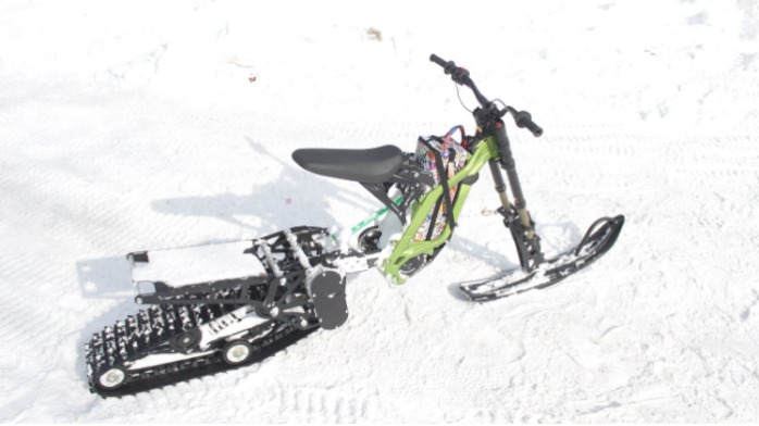 SurRon Snowbike test drive new video