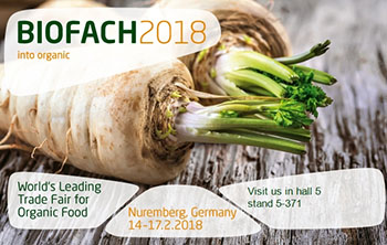 Robis will attend BIOFACH 2018, the world’s leading organic 