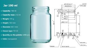 Borcane de sticla 190 ml cu transport inclus in pret