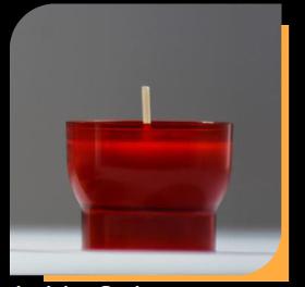 lumânări roșii de biserică