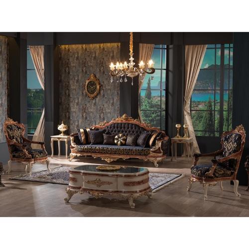 Modern Light luxury italian piele Sofa Set mobilier din lemn
