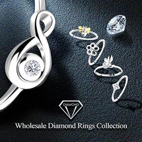 O colecție de inele cu diamante